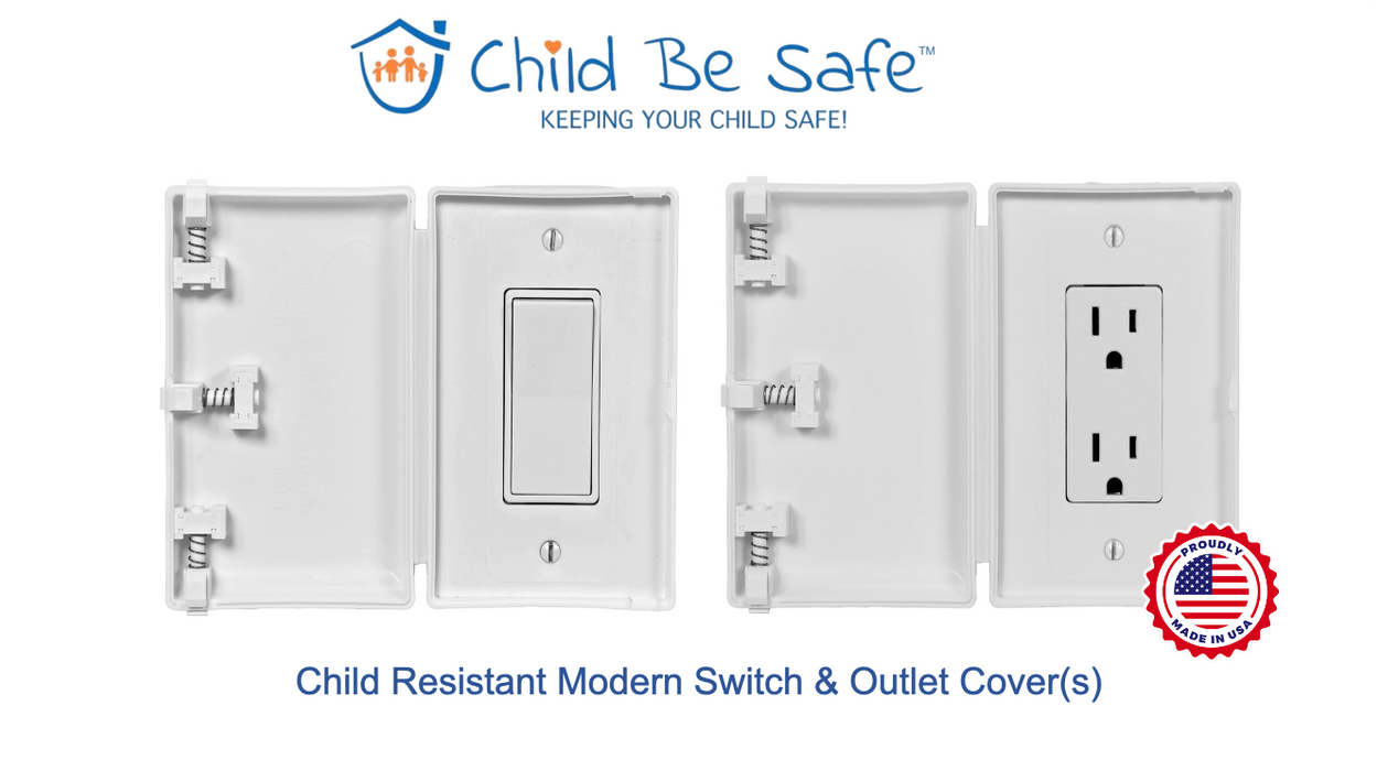 Child Be Safe Modern Rectangular Style Electrical Switch/Outlet Cover