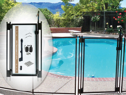 4′ Tall – Black DIY Pool Fence Gate